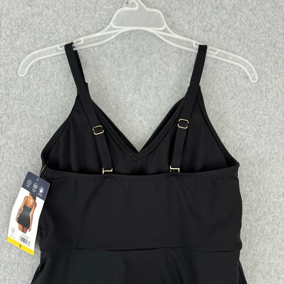 Lands' End Womens Swim Dress Swimsuit Black Size Small UPF 50  V Neck Adjustable - Picture 5 of 14